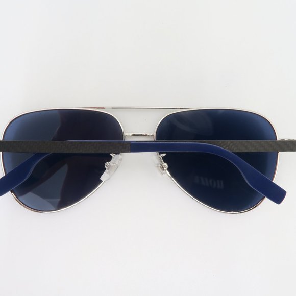 Mont Blanc MB 01825 004 59mm Silver/Blue Carbon Fiber New Men's Sunglasses - Picture 8 of 9